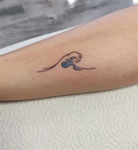 Minimalist Wave Tattoo By Jodie Bow Fine Line Style Uk