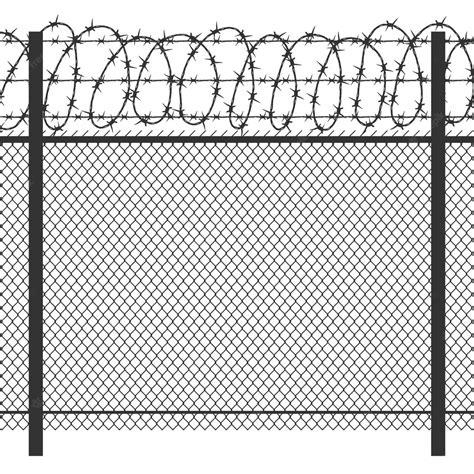 Premium Vector | Prison privacy metal fence