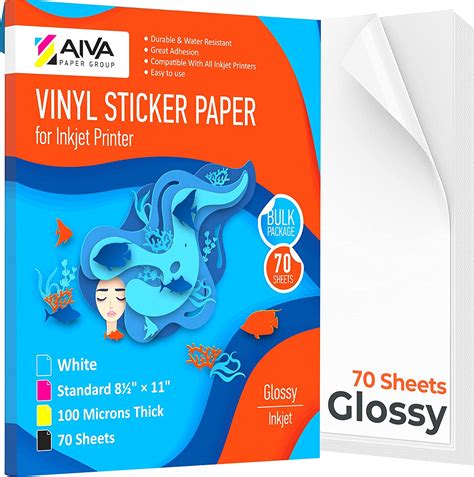 Papel Adhesivo De Vinilo Imprimible Papel Adhesivo Impermeable Para