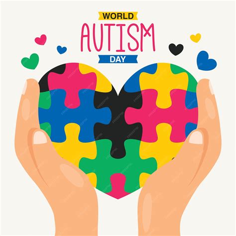 Desenho Do Conceito De Consciência Do Autismo Vetor Premium