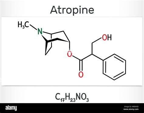 Atropine Drug Molecule It Is Plant Alkaloid Structural Chemical