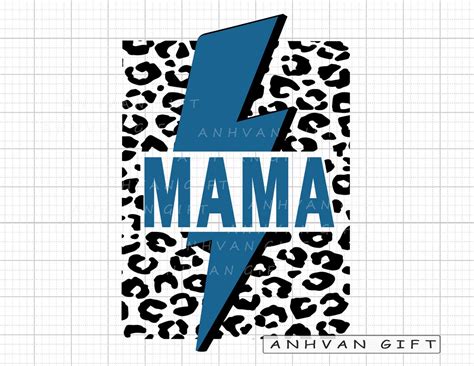 Mama Lightning Bolt Svg Png Mama Svg Mom Sublimation Mom Life Svg Mama Leopard Lightning