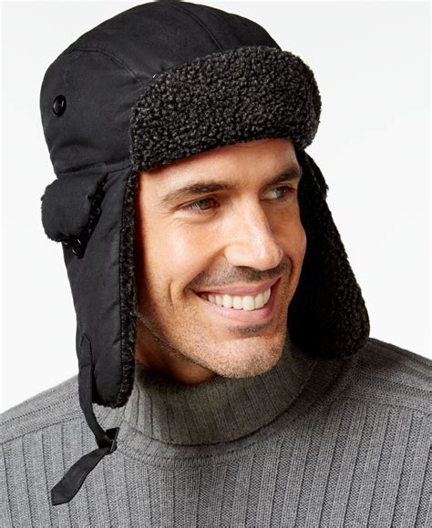 Barbour Fleece Lined Trapper Hat In Black For Men Lyst