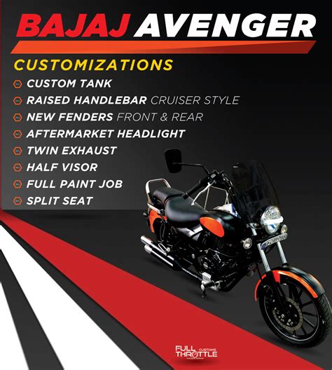 Bajaj Avenger | Custom tanks, Avengers, Aftermarket headlights