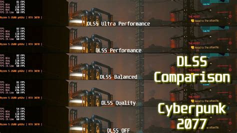 Cyberpunk 2077 DLSS Comparison 1080p Night RTX 3070 Ryzen 5 2600