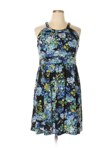 Apt 9 Floral Blue Casual Dress Size Xl 70 Off Thredup