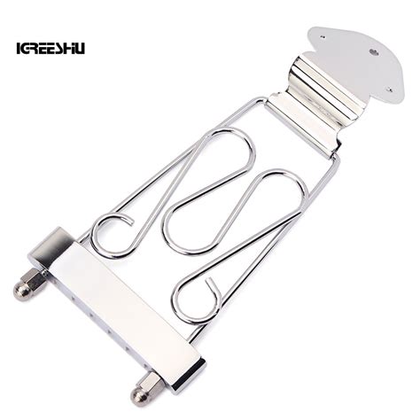 Igr Stylish 6 String Metal Trapeze Tailpiece Bridge For Jazz Archtop