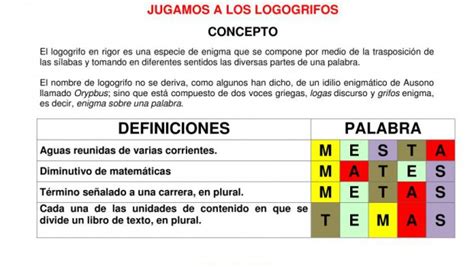 Altas Capacidades Jugamos A Los Logogrifos