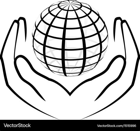 Hands Holding Globe Vector Images Over 9700