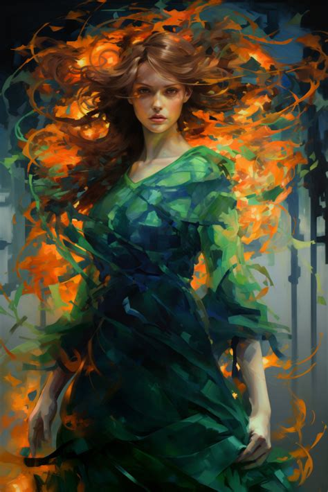 prestige class avatar  green fire flameforged enigma fantasy