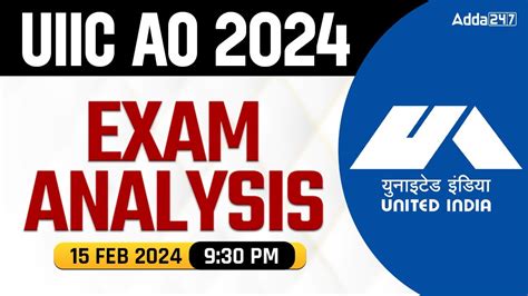 UIIC AO Exam Analysis 2024 UIIC AO Analysis 2024 UIIC AO Asked