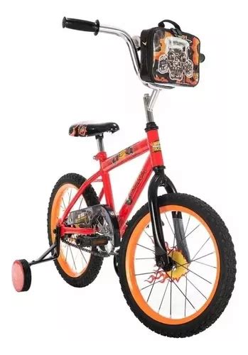Bicicleta Infantil Huffy Hot Wheels R Rojo Con Rueditas Tamaño Del Cuadro Meses sin interés