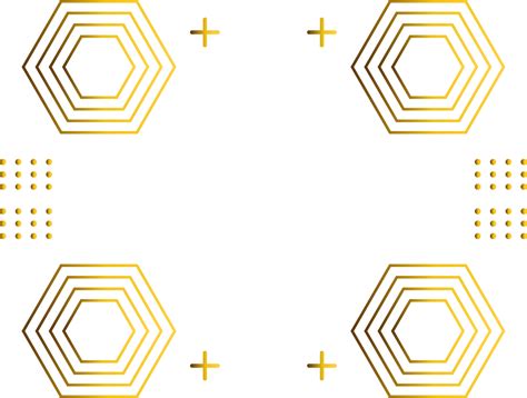 Luxury Golden Geometry Pattern Element Png