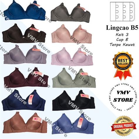 Jual Bh Lingcao B Original Bisa Pilih Warna Kait Tanpa Kawat Bra Cup