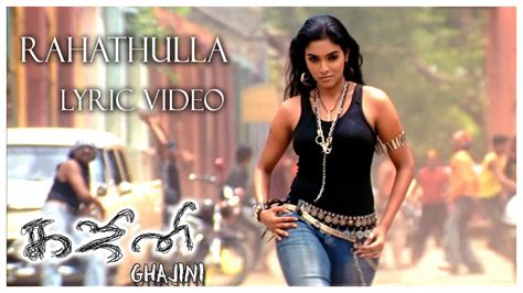 Ghajini Rahathulla Lyric Video Asin Suriya Harris Jayaraj