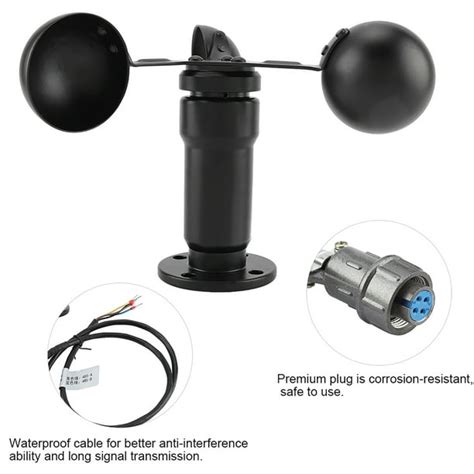 Noref 4 20ma Pulse Signal Output Aluminum Alloy Wind Speed Sensor Anemometer Wind Speed Detector