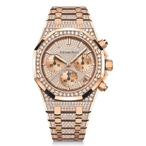 Audemars Piguet Royal Oak Rose Gold Diamond Dial Or Zz For