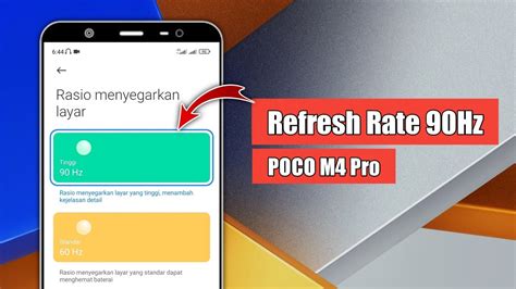 Cara Aktifkan Refresh Rate 90Hz Xiaomi Poco M4 Pro Ubah Refresh Rate