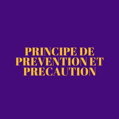 Principe de prévention et de précaution cours de droit BTS AM