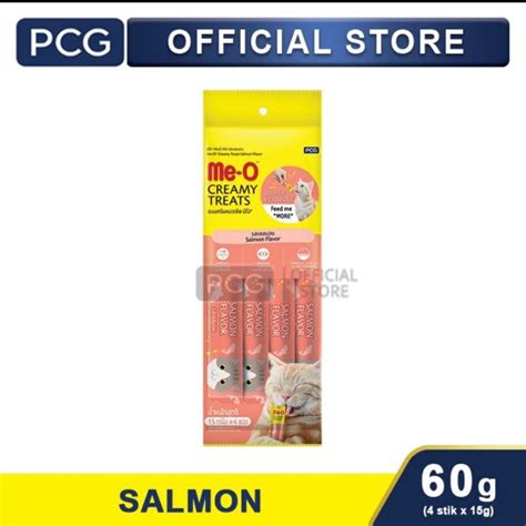 Me O Creamy Cat Snack 60gr Meo Liquid Cat Snack Salmon Flavor