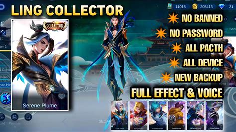 Script Skin Ling Collector Full Effect Voice No Passsword New