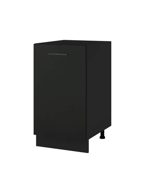 Meuble Lot De Cuisine Lovia Noir Mat Porte L Cm Cuisineandcie