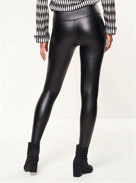 Zwarte Leatherlook Legging Sexy Zwarte Dames Leggings Leerlook