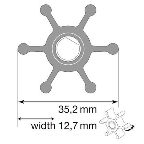 Johnson Impeller für F2 Pumpe Nitril mit O Ring