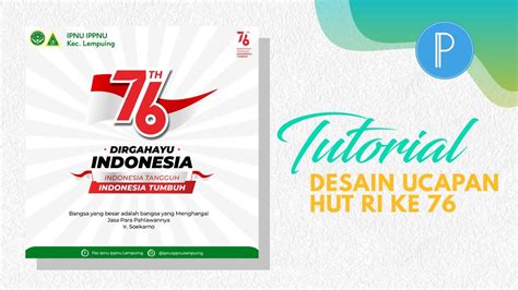 Cara Desain Pamflet Hut Ri 76 Di Pixellab Pixellab Tutorial Youtube