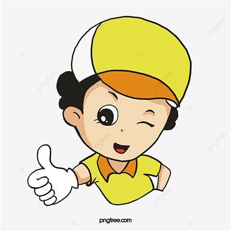 Cartoon Thumbs Up Clipart Hd PNG, Thumbs Up Cartoon Girl Vector, Thumbs ...