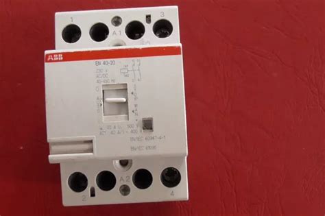 CONTACTEUR CT 2NO 40A 230V AC DC ABB EN40 20 Commande Manuelle EUR 19