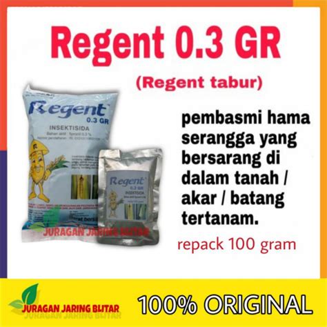 Jual Regent 0 3gr 100 Gram Insektisida Obat Pembasmi Hama Ulat Dan Kutu