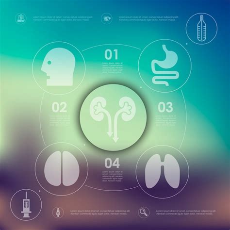 Premium Vector Medical Infographic With Unfocused Background