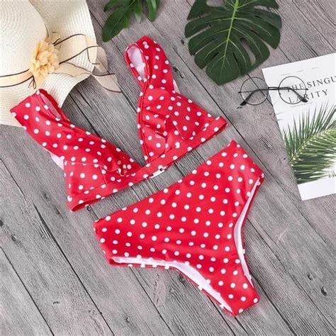 Isla Polka Dot High Waist Bikini Set