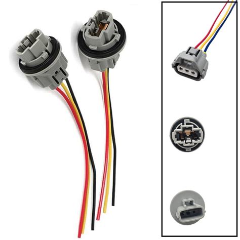 Front Turn Signal Light Connector Plug Harness Bulb Socket Fit For