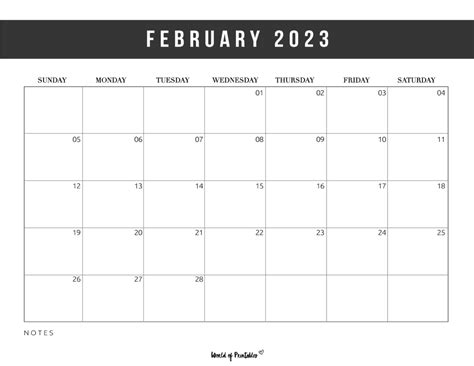 Editable February 2023 Calendar Printable Template Calendar