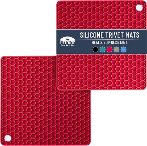 Amazon Set Of 4 Silicone Trivet Mat Hot Pot Holder Hot Pads For Table Countertop