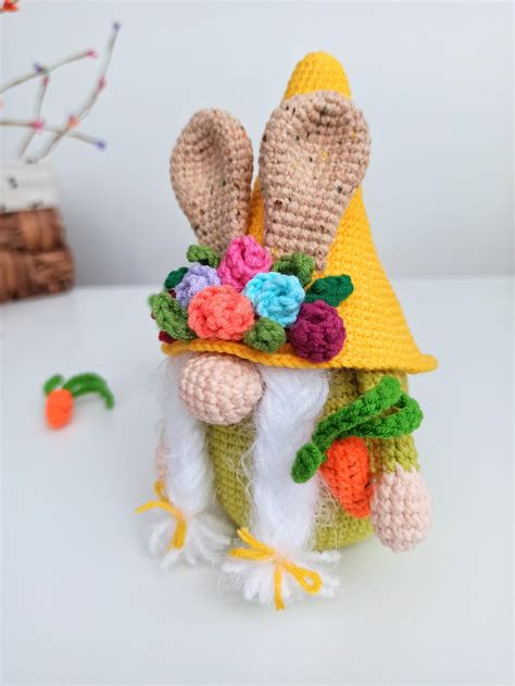 Easter Gnome Bunny Crochet Pattern Amigurumi Rabbit Gnome Etsy