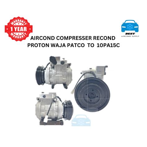 Aircond Compressor 15C Proton Waja Patco System Modified To Denso