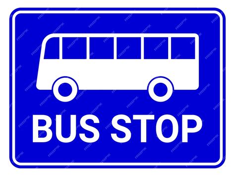 Premium Vector Bus Stop Sign