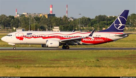 Sp Lvd Lot Polish Airlines Boeing Max Photo By Andrzej Makowski