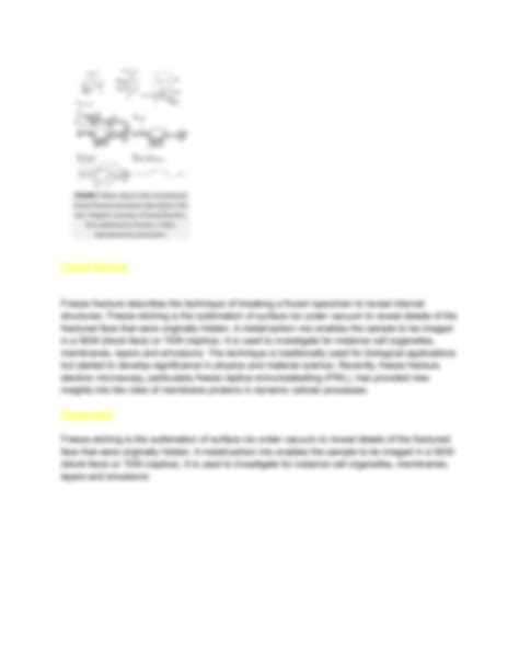 Solution Freeze Fracture And Freeze Etching Studypool