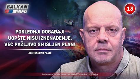 INTERVJU Aleksandar Pavić Ovi događaji nisu iznenađenje već