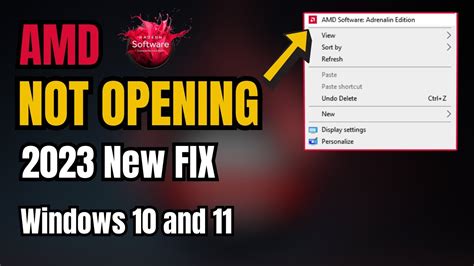 How To Fix AMD Radeon Software Not Opening On Windows 10 11 2023