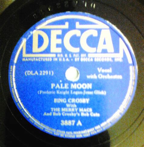 Bing Crosby Pale Moon Who Calls Releases Discogs