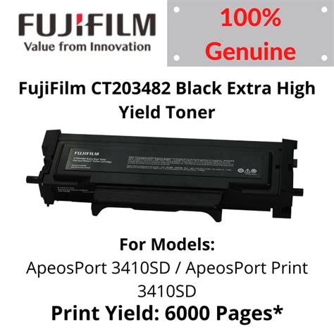 Fujifilm Black Extra High Yield Use And Return Toner Cartridge CT203482