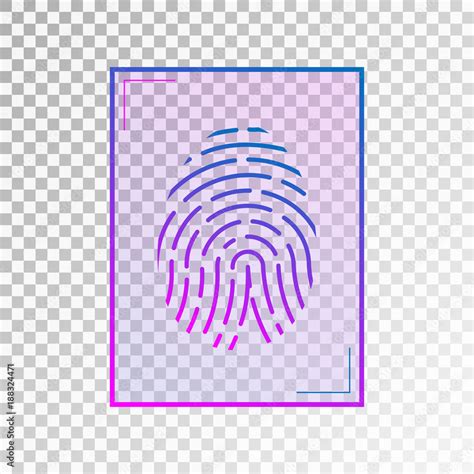 vector fingerprint on transparent background Stock Vector | Adobe Stock