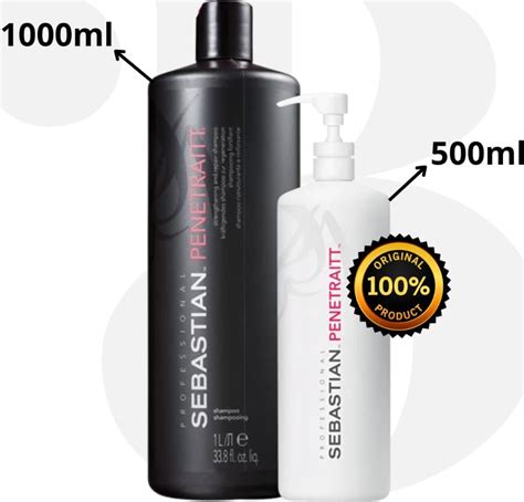 Kit Sebastian Professional Penetraitt Shampoo 1000ml Máscara 500ml