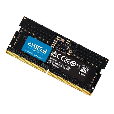 Barrette Mémoire 16Go DDR5 Crucial 4800MHz Pour PC Portable Tunewtec