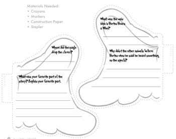 Horton Hears A Who Reading Comprehension Main Idea Tpt